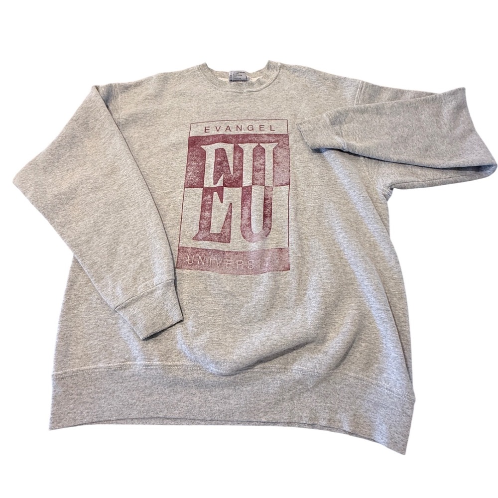 Campus Outfitters Evangel University Sweatshirt XL Gray Vintage Made in USA